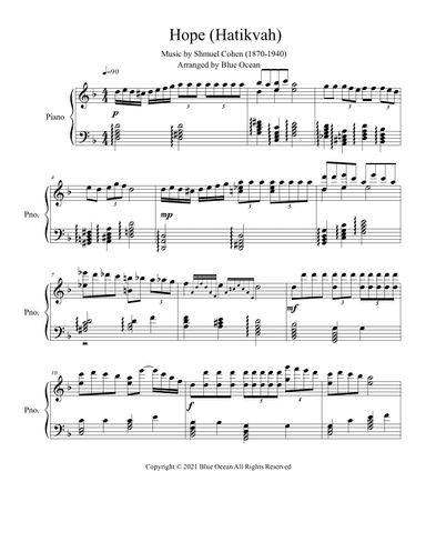 Hope (Hatikvah) (arr. Blue Ocean)