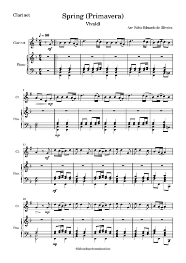Spring/Primavera (The Four Seasons - Vivaldi) (arr. Fabio Eduardo de Oliveira)