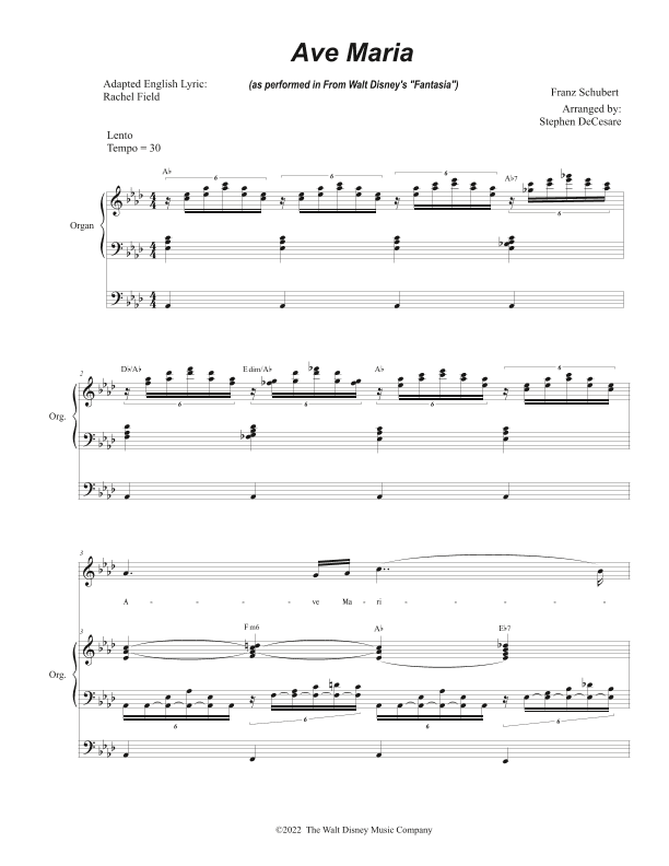 Ave Maria, Op. 52 No. 6 (arr. Stephen DeCesare)