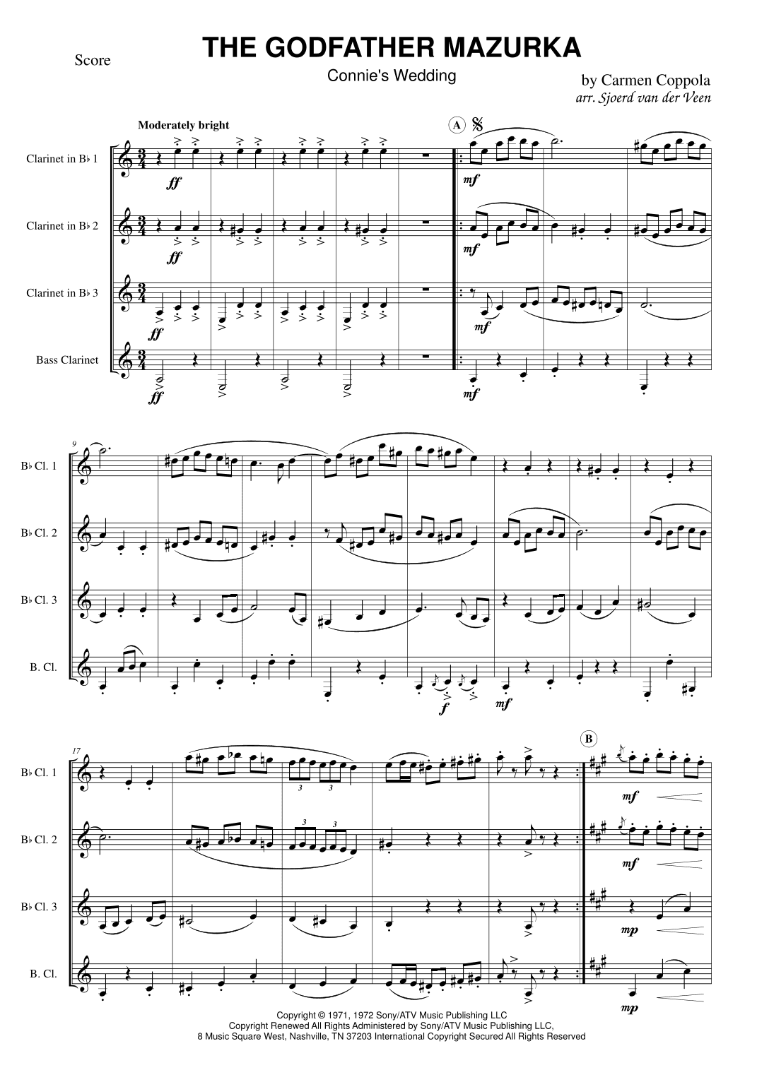 The Godfather Mazurka (arr. Sjoerd van der Veen)