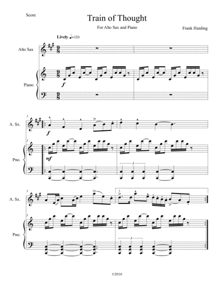 Train of Thought for Alto Sax and Piano