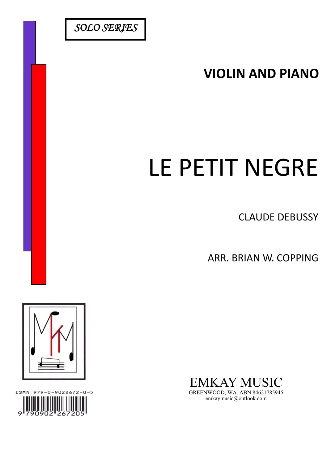 LE PETIT NEGRE – VIOLIN & PIANO (arr. BRIAN W. COPPING)