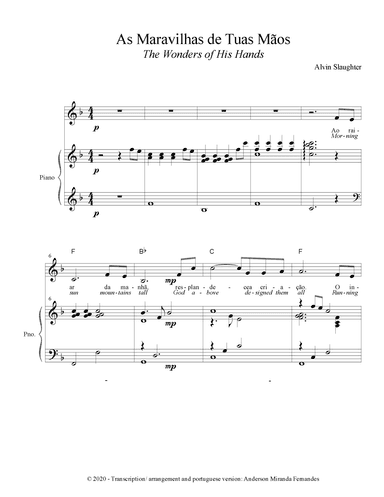 The Wonders of His Hands (As Maravilhas de Tuas Mãos)