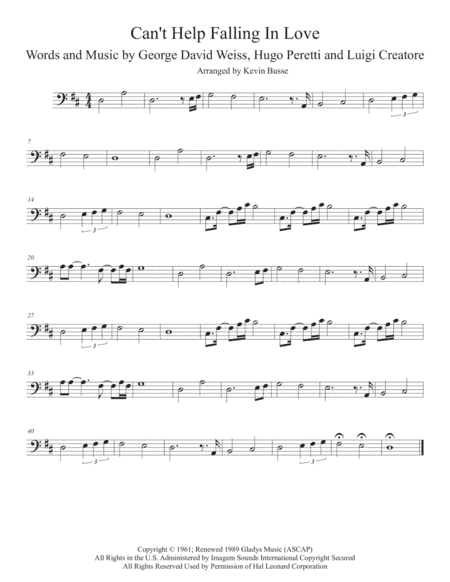Can't Help Falling In Love (arr. Kevin Busse)