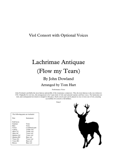 Flow my Tears (arr. Tom Hart)