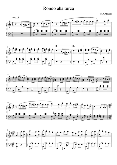 Rondo Alla Turca (finale) (arr. Gianluca Giovannetti)