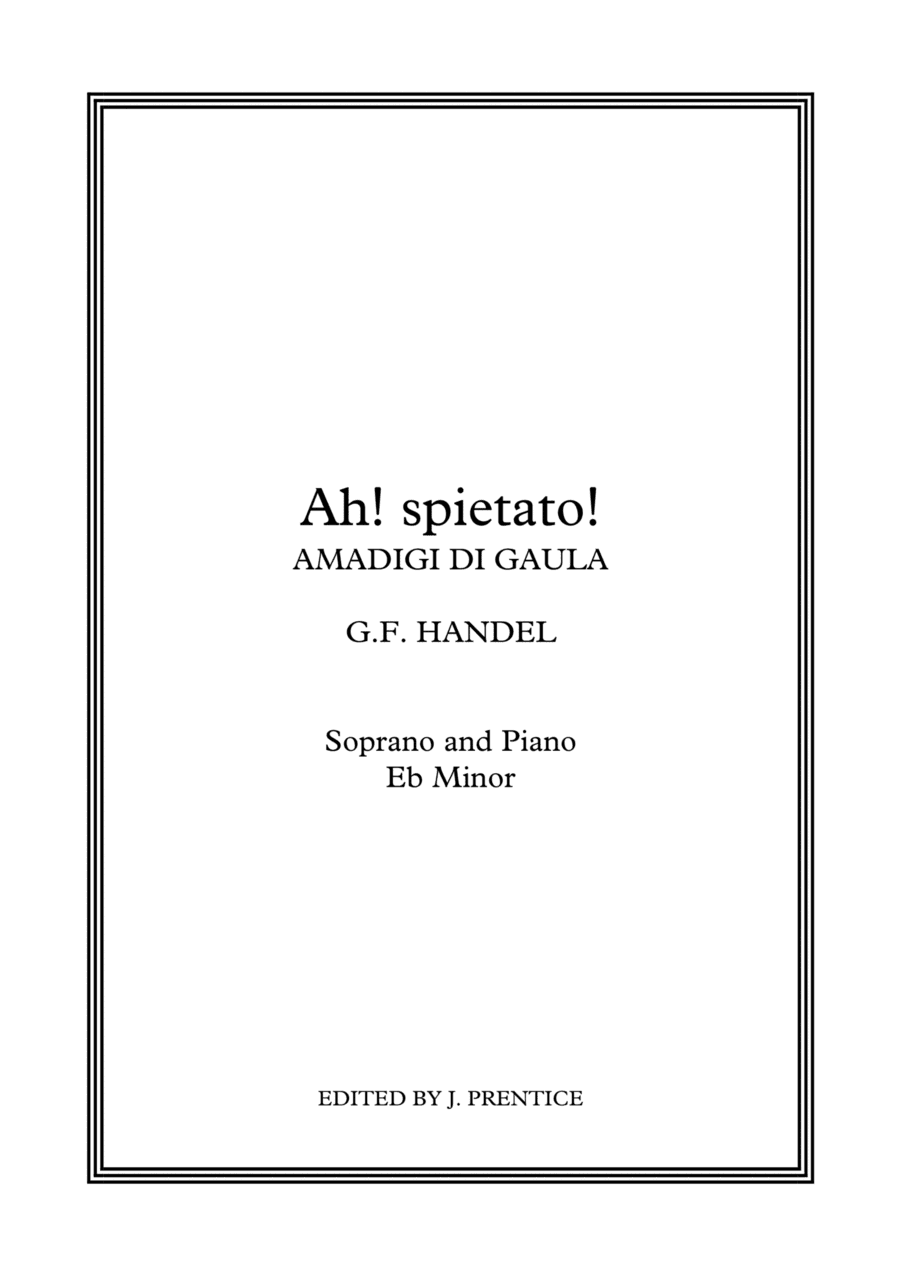 Ah! spietato - Amadigi di Gaula (Eb Minor) (arr. Jonathan Prentice)