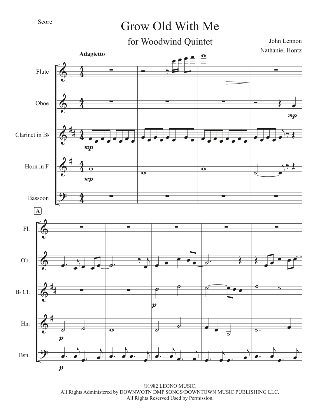 Grow Old With Me (arr. Nathaniel Hontz)