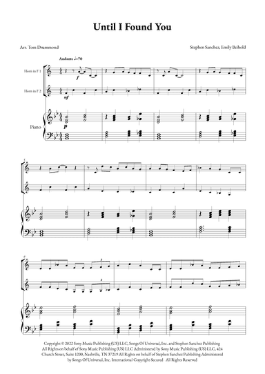 Until I Found You (arr. Tom Drummond)