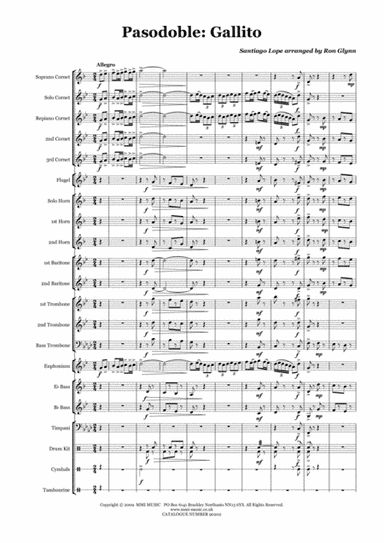 Pasadoble: Gallito (arr. Ron Glynn)