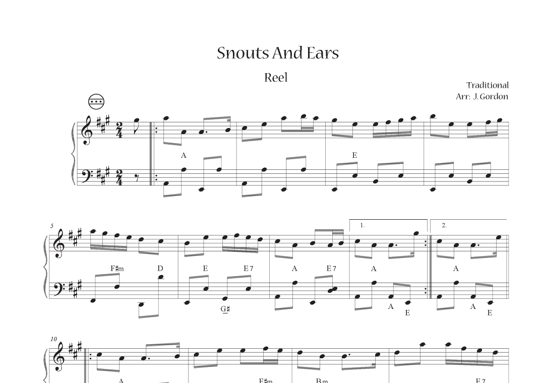 Snouts And Ears (arr. Julia Gordon)