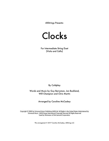 Clocks (arr. Caroline McCaskey)