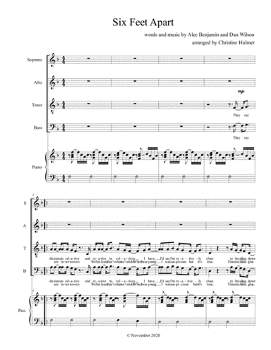 Six Feet (arr. Christine Hulmer)