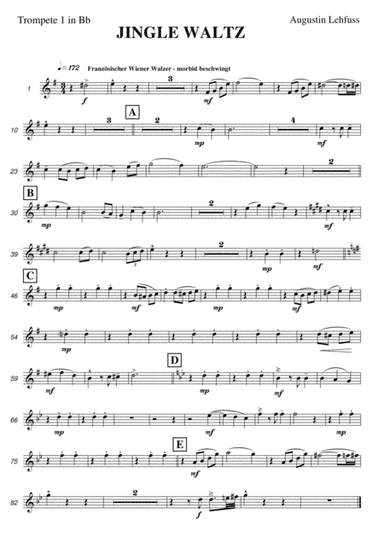 Jingle Waltz - Jingle Bells for brass quintet as a relaxed french waltz (arr. Augustin Lehfuss)