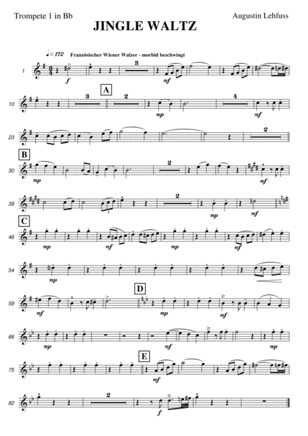 Jingle Waltz - Jingle Bells for brass quintet as a relaxed french waltz (arr. Augustin Lehfuss)
