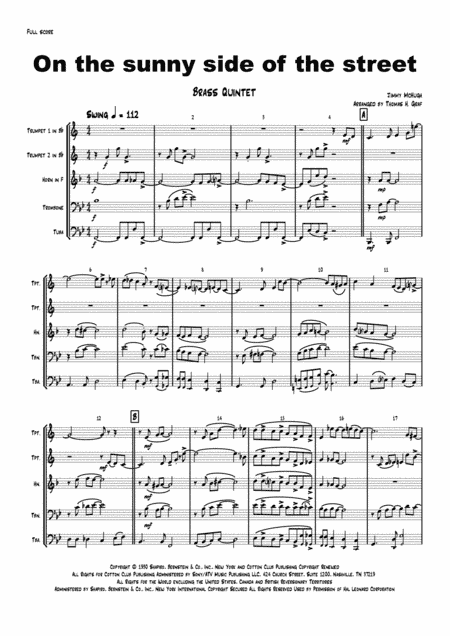 On The Sunny Side Of The Street (arr. Thomas H. Graf)