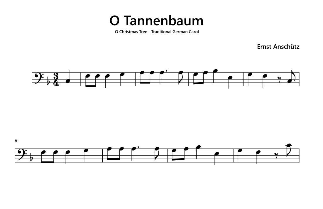 O Tannenbaum (O Christmas Tree) (arr. Funtom)