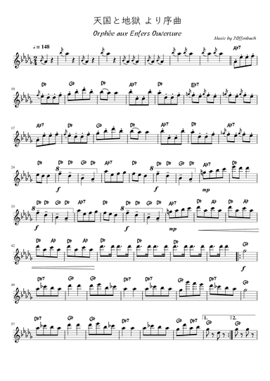 “Overture” from Orpheé aux Enfers  (Desdur) (arr. pfkaori)