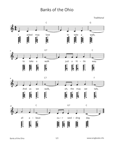 Banks of the Ohio (arr. songbooks.info)
