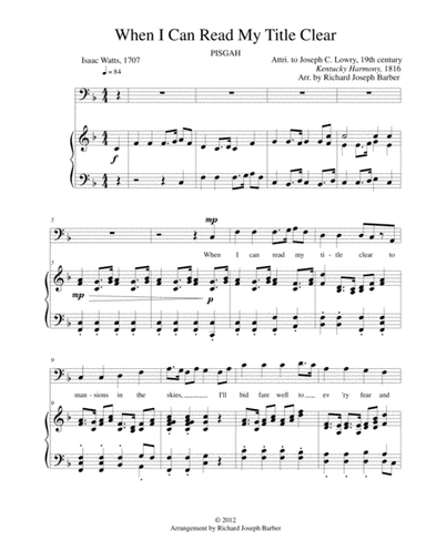 When I Can Read My Title Clear (arr. Richard Joseph Barber)