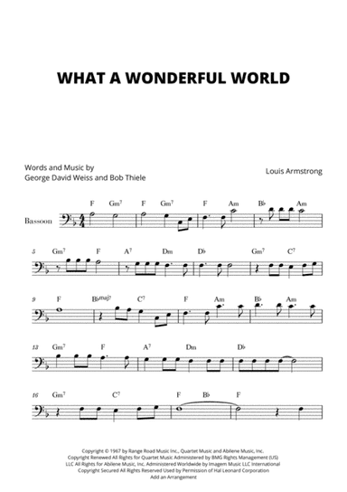 What A Wonderful World (arr. Cadenza Editions)