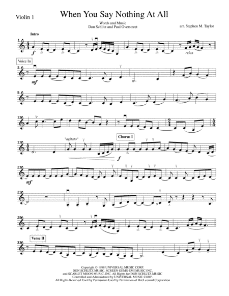 When You Say Nothing At All (arr. Stephen M. Taylor)