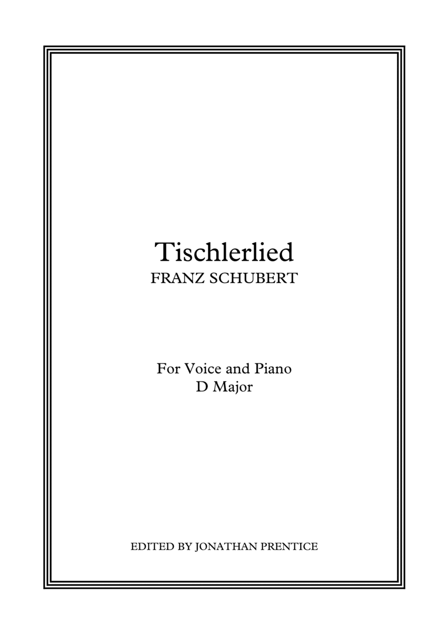 Tischlerlied (D Major) (arr. Jonathan Prentice)