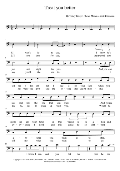 Treat You Better (arr. Manuela Cabral)