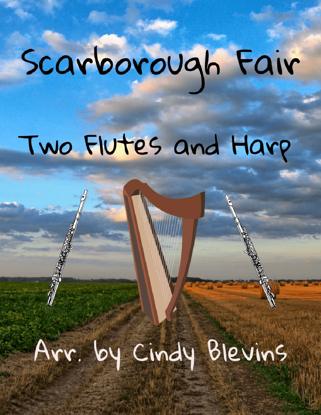 Scarborough Fair, Two Flutes and Harp (arr. Cindy Blevins)