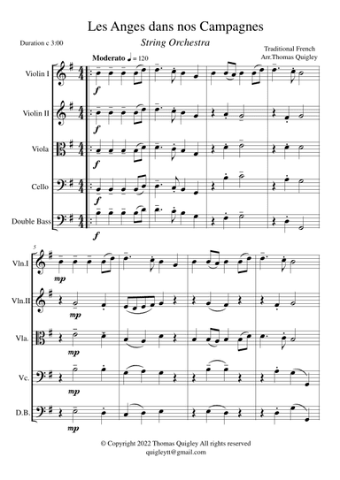 Les Anges dans nos Campagnes (arr. Thomas Quigley)