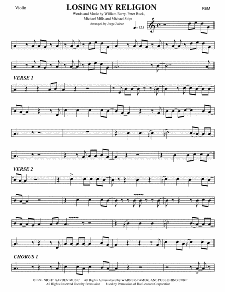 Losing My Religion (arr. Jorge Juárez)