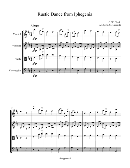 Rustic Dance from Iphegenia (arr. Nick Lacanski)