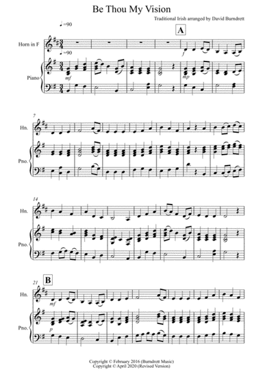 Be Thou My Vision for French Horn and Piano (arr. David Burndrett)