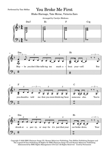 You Broke Me First (arr. Carolyn Medrano)