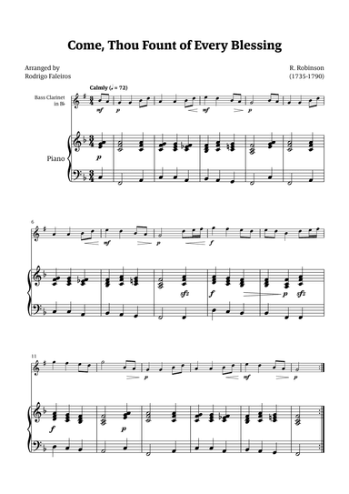 Come Thou Fount of Every Blessing (arr. Rodrigo Faleiros)
