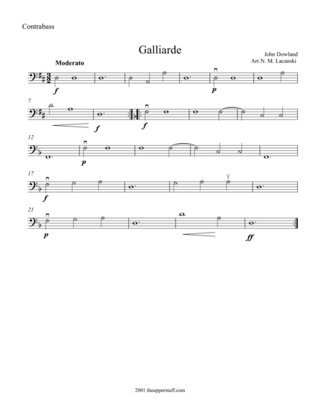 Galliarde (arr. Nick Lacanski)