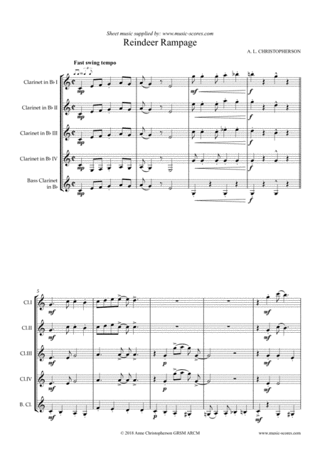Reindeer Rampage - Clarinet Quintet