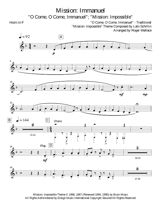 Mission: Impossible Theme (arr. Roger Wallace)
