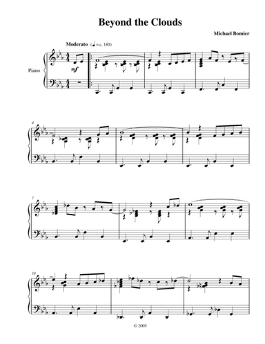 Beyond the Clouds a Latin Jazz Piano solo from Modern Solos
