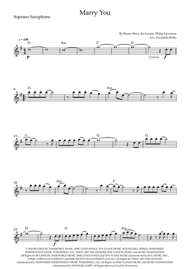 Marry You (arr. Fernando Britto)