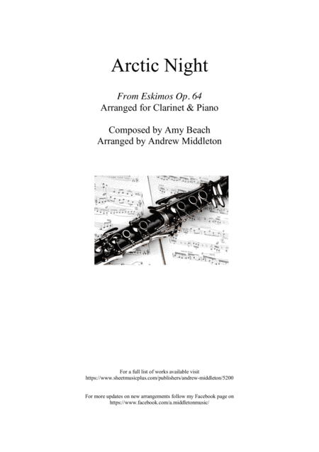 Arctic Night arranged for Clarinet and Piano (arr. Andrew Middleton)