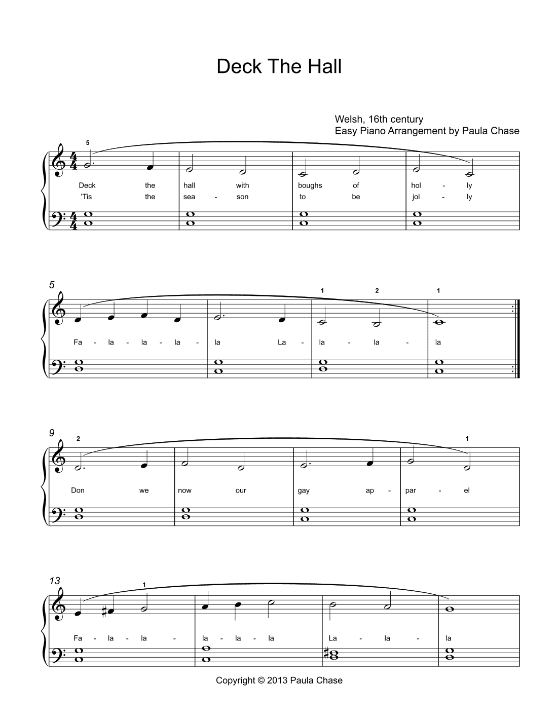 Deck the Hall (arr. Paula Chase)