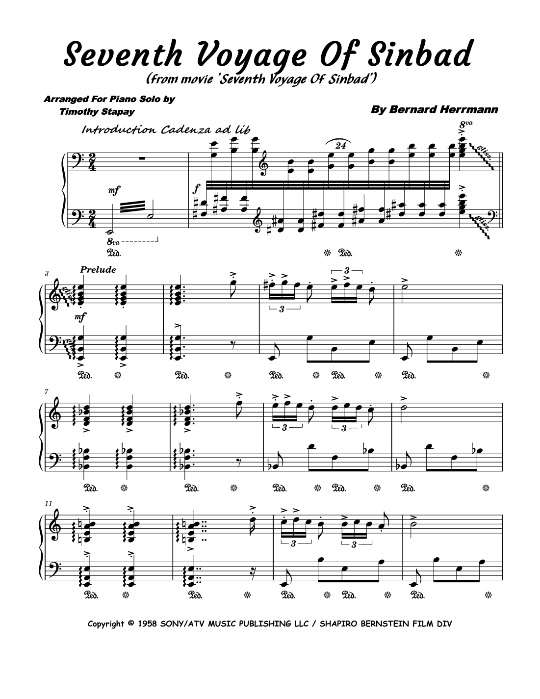 Seventh Voyage Of Sinbad (arr. Timothy Stapay)