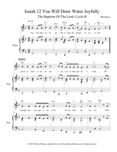 Isaiah 12: You Will Draw Water Joyfully (piano/vocal)