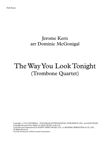 The Way You Look Tonight (arr. Dominic McGonigal)