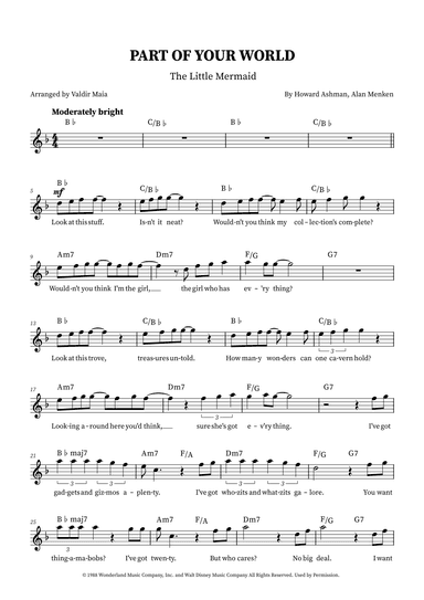 Part Of Your World (arr. Valdir Maia)
