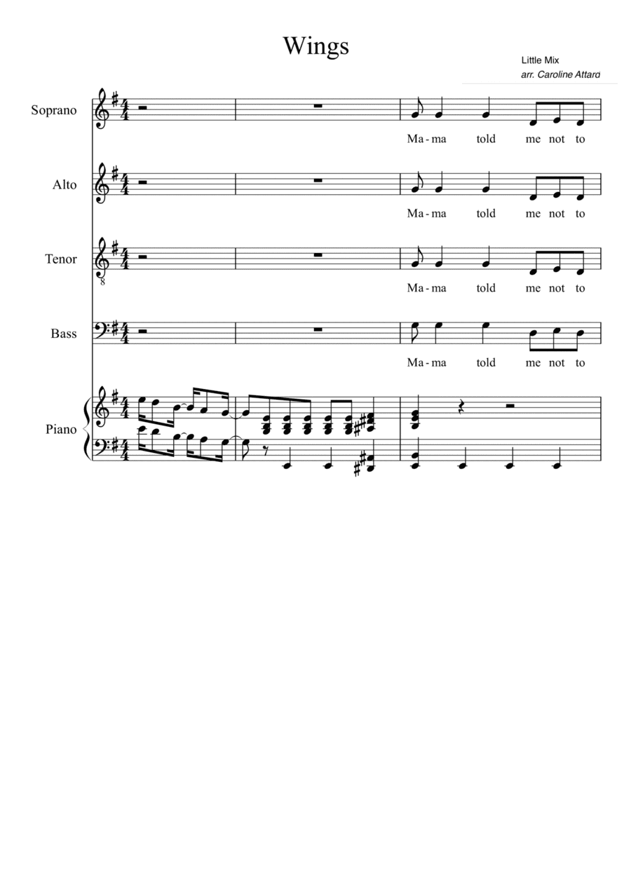 Wings (arr. Caroline Attard)
