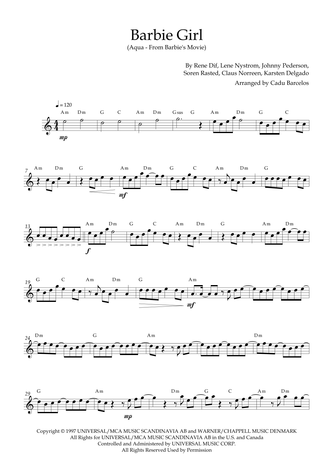 Barbie Girl (arr. Cadu Barcelos)