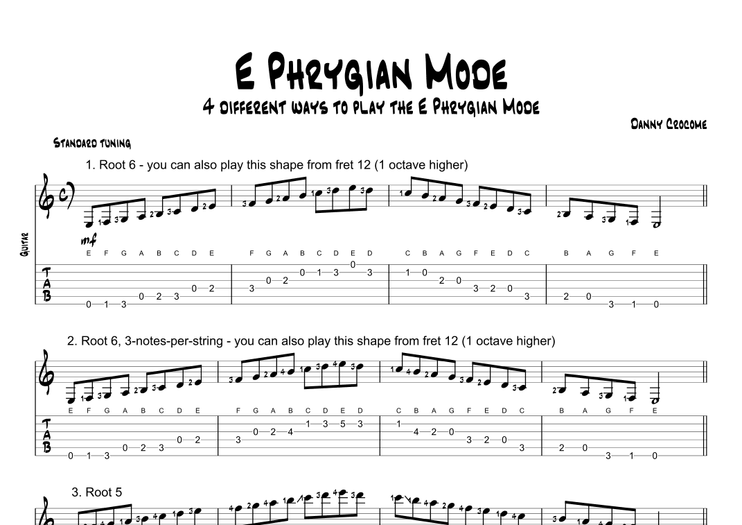 E Phrygian Mode (4 Ways to Play)
