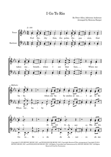 I Go To Rio (arr. Rowena Harper)